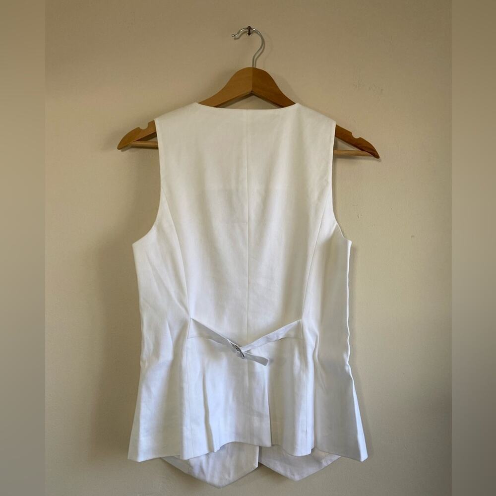 Favorite Daughter Jones Linen Vest Size Small Bright White - Picture 9 of 9